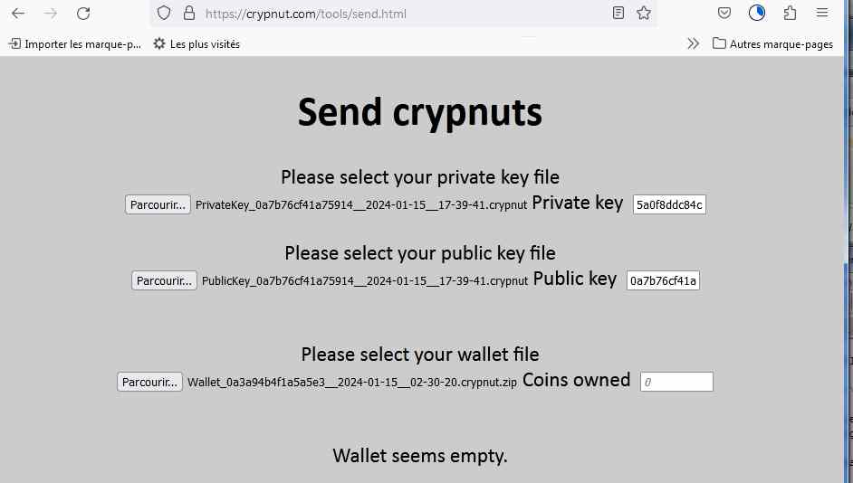 How to send crypnuts part.2