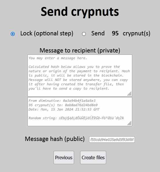 How to send crypnuts part.5